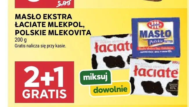 Masło ekstra Łaciate promocja w Stokrotka