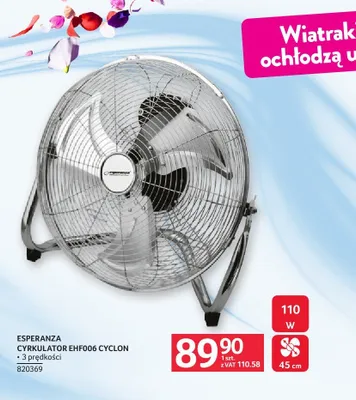 Cyrkulator Esperanza EHF006 Cyclon promocja w Selgros