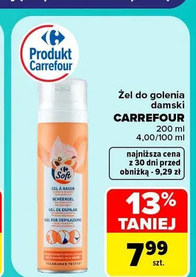 Żel do golenia damski Carrefour promocja w Carrefour Market