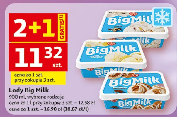 Lody Big Milk promocja w Auchan