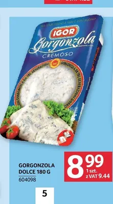Ser pleśniowy Gorgonzola Dolce Igor promocja w Selgros
