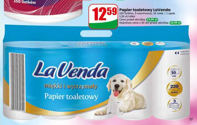 Papier toaletowy LaVenda promocja w Dino
