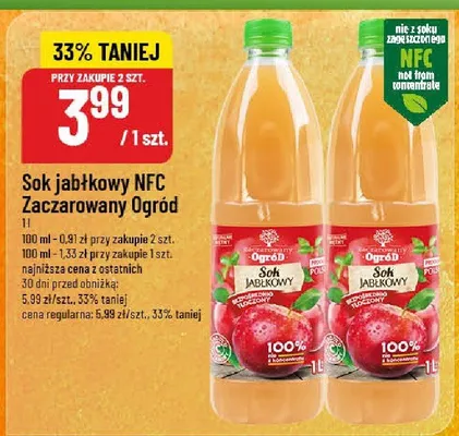 Sok jabłkowy NFC Zaczarowany Ogród promocja w POLOmarket
