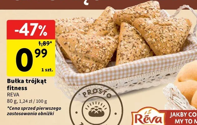 Bułka trójkąt fitness REVA promocja w Intermarche