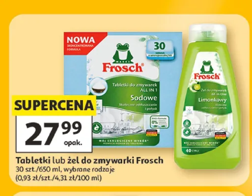Żel do zmywarki Frosch Limonkowy promocja w Auchan