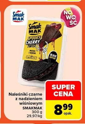 Naleśniki czarne z nadzieniem wiśniowym Smakmak promocja w Carrefour