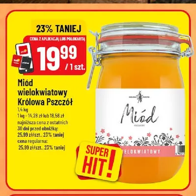 Miód wielokwiatowy Królowa Pszczół promocja w POLOmarket