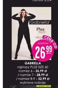 Rajstopy Plus Size 60 rozmiar 6 Gabriella promocja w Drogerie Jasmin