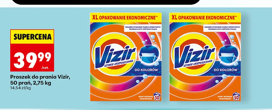 Proszek do prania Vizir do kolorów promocja w Biedronka