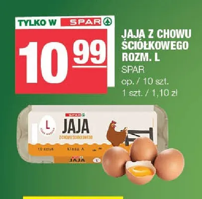 Jaja z chowu ściółkowego SPAR promocja w SPAR