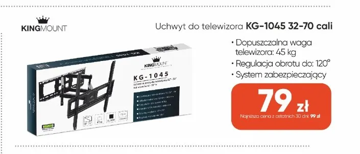 Uchwyt do telewizora Kingmount KG-1045 promocja w Max Elektro