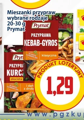 Mieszanka przypraw do kurczaka złocista Prymat promocja w Kupiec