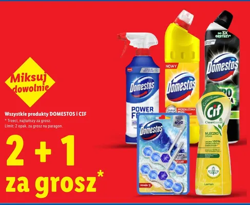 Produkty Domestos i Cif wszystkie rodzaje Lidl promocja w Lidl