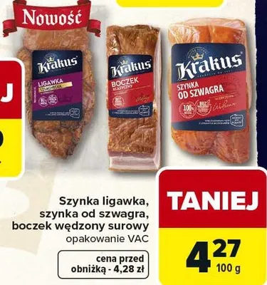 Szynka ligawka promocja w Carrefour