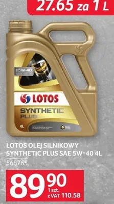 Olej silnikowy Lotos Synthetic Plus SAE 5W-40 promocja w Selgros