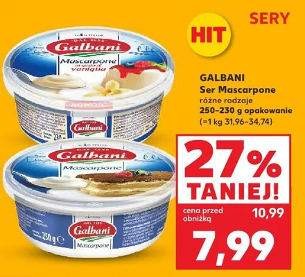 Ser mascarpone różne rodzaje promocja w Kaufland