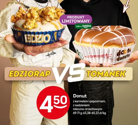 Donut z karmelem i popcornem promocja w Żabka