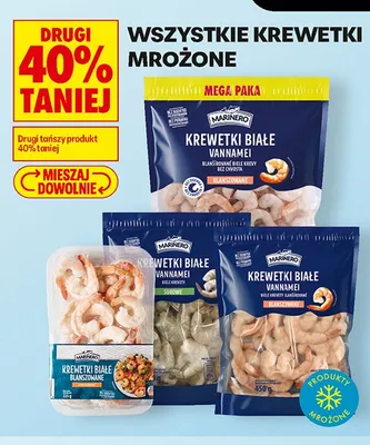 Krewetki białe Vannamei surowe Marinero promocja w Biedronka