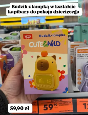 Budzik-lampka silikonowa konsola Setty promocja w Biedronka