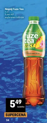 Napój Fuze Tea Juicy brzoskwinia i hibiskus promocja w Delikatesy Centrum