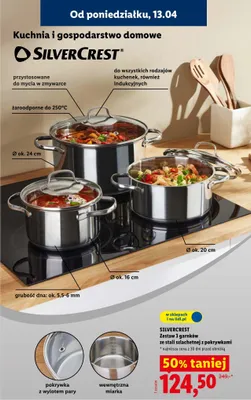 Zestaw 3 garnków ze stali szlachetnej promocja w Lidl