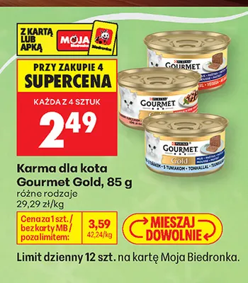 Karma dla kota Gourmet Gold promocja w Biedronka
