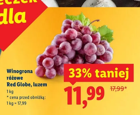 Winogrona różowe red globe Ryneczek lidla promocja w Lidl