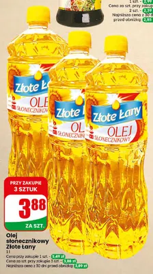 Olej słonecznikowy Złote Łany promocja w Dino