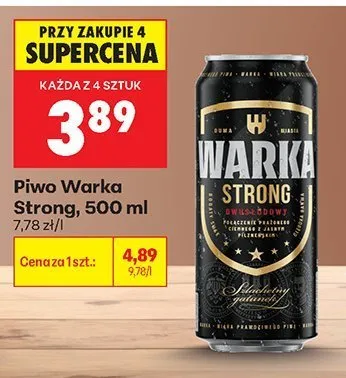 Piwo Warka Strong promocja w Biedronka