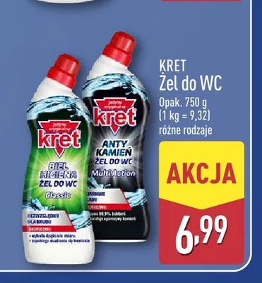 Żel do WC Kret promocja w Aldi