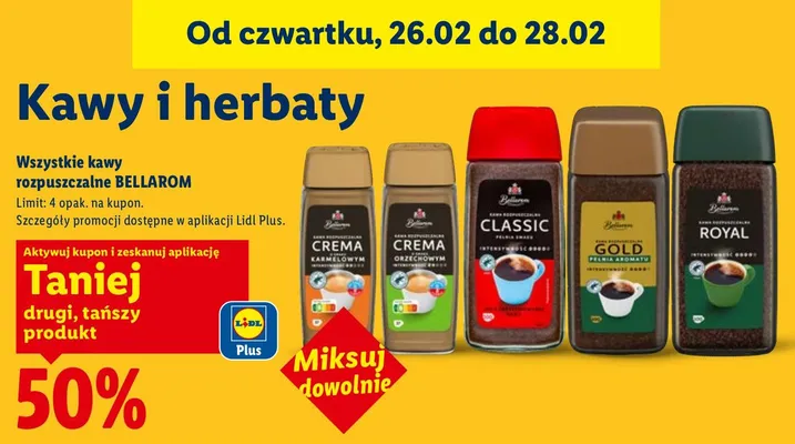 Kawa rozpuszczalna Crema promocja w Lidl