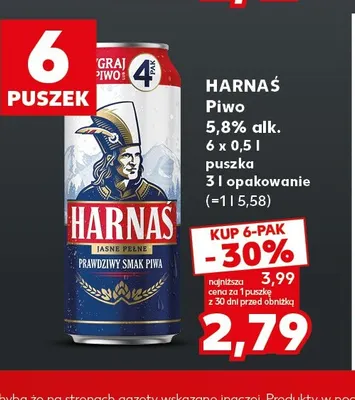 Piwo Harnaś 6-pak promocja w Kaufland