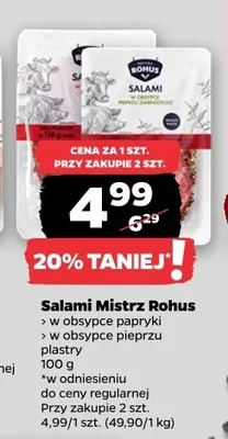 Salami Mistrz Rohus promocja w Netto