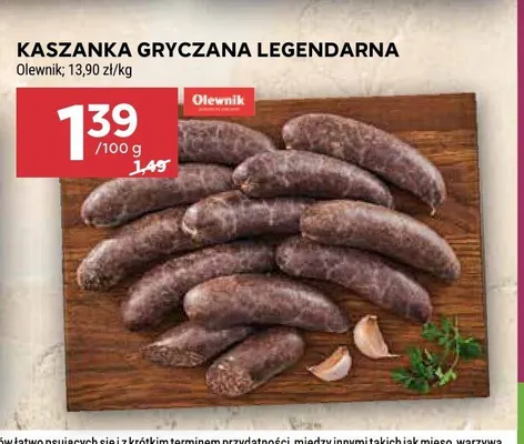 Kaszanka gryczana legendarna Olewnik promocja w Stokrotka