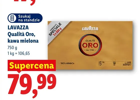 Kawa mielona Qualità Oro Lavazza promocja w Lidl