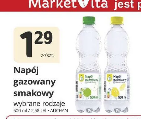 Napój gazowany smakowy MarketVita cytrynowy promocja w Marketvita