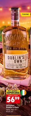 Whisky Dublin's Own Irish Whiskey 40% promocja w Biedronka