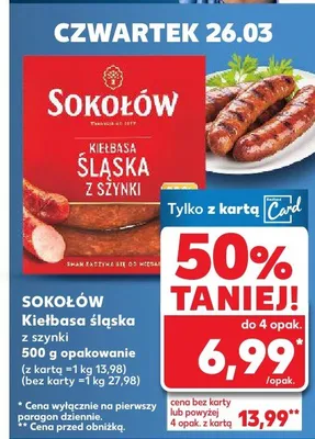 Kiełbasa śląska z szynki promocja w Kaufland
