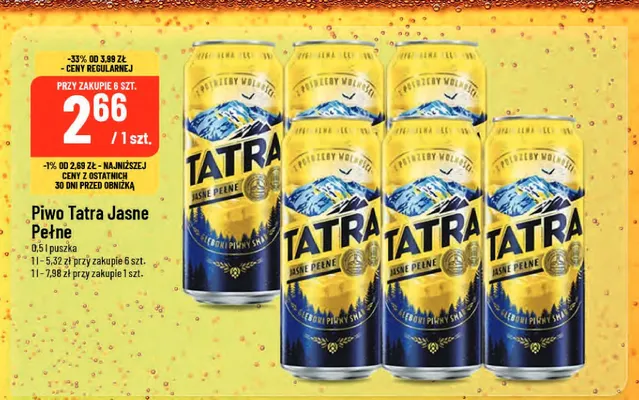 Piwo Tatra promocja w POLOmarket