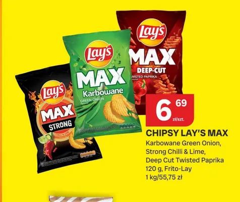 Chipsy Lay's Max Karbowane Green Onion promocja w Chorten