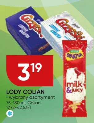 Lody Colian wybrany asortyment promocja w Chata Polska