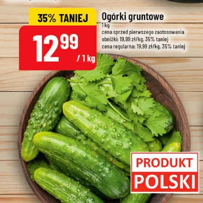 Ogórki gruntowe promocja w POLOmarket
