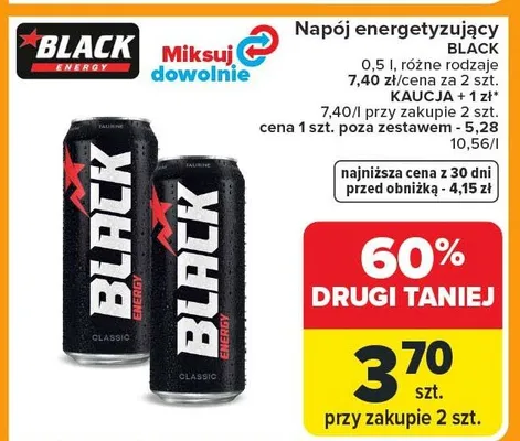 Napój energetyzujący różne rodzaje promocja w Carrefour Market