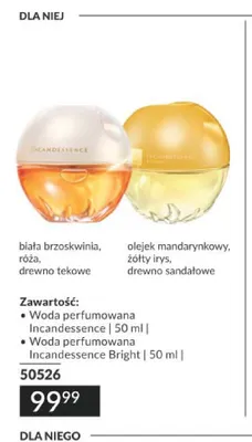 Zestaw woda perfumowana Incandessence + woda perfumowana Incandessence Bright Avon promocja w AVON