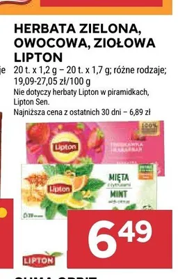 Herbata ziołowa Lipton Mięta z cytrusami promocja w Stokrotka