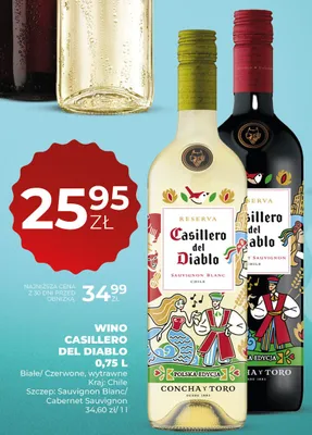 Wino białe wytrawne Casillero del Diablo Sauvignon Blanc Polska Edycja promocja w Duży Ben