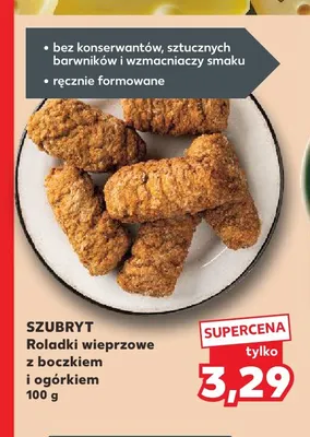 Roladki wieprzowe z boczkiem i ogórkiem Szubryt promocja w Kaufland