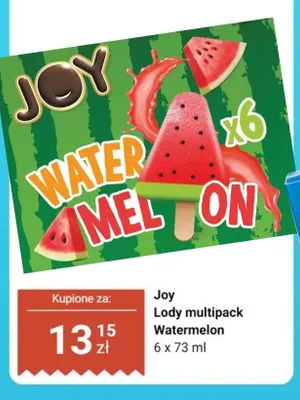 Lody Joy Watermelon 6-pak promocja w Dino