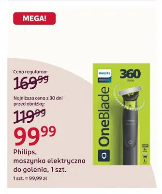 Maszynka elektryczna do golenia Philips promocja w Rossmann