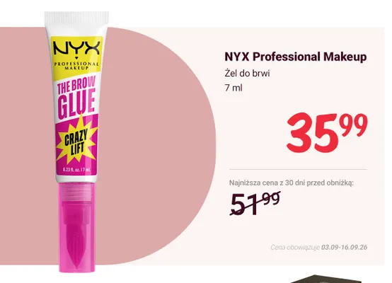 Żel do brwi NYX Professional Makeup promocja w Rossmann